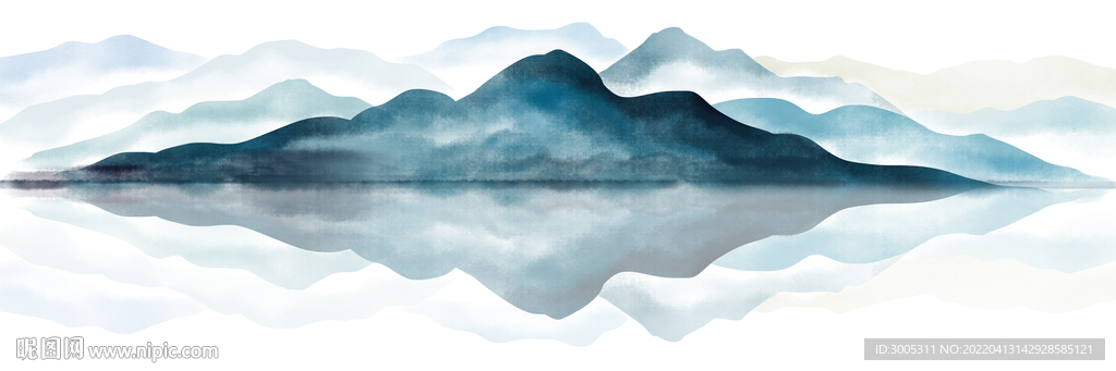 轻奢装饰画 新中式山水画