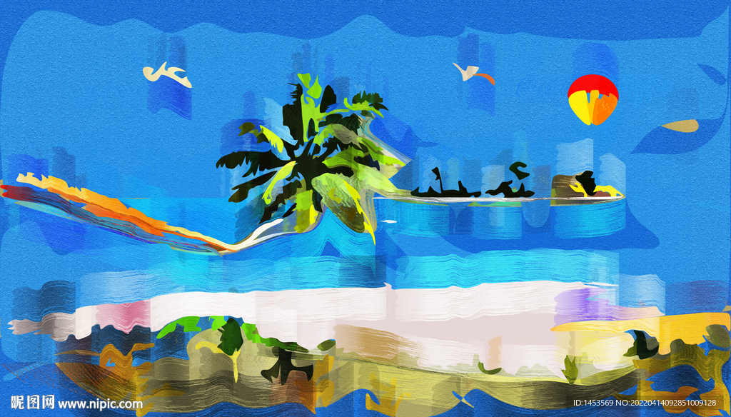 大海油画