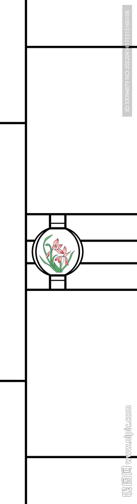 高清分层透明底平开门打印图