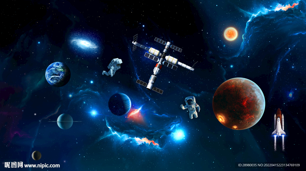 太空站科技宇航员