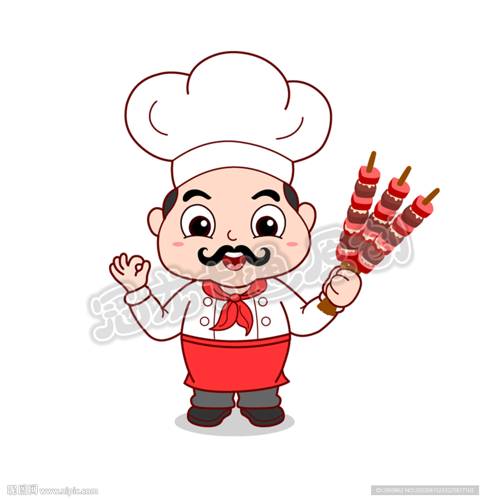 卡通烤肉大厨