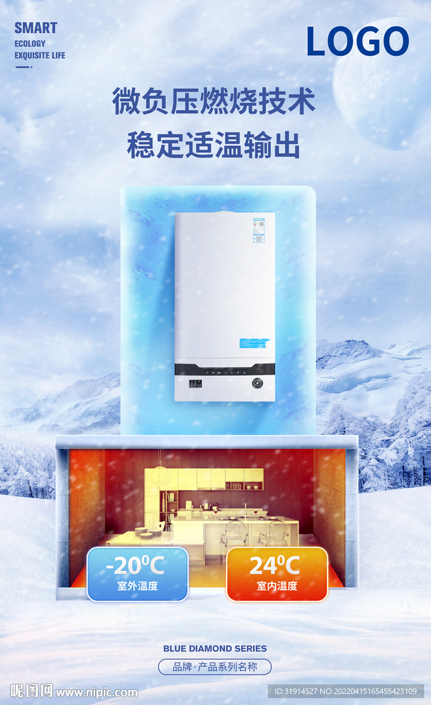 壁挂炉产品海报