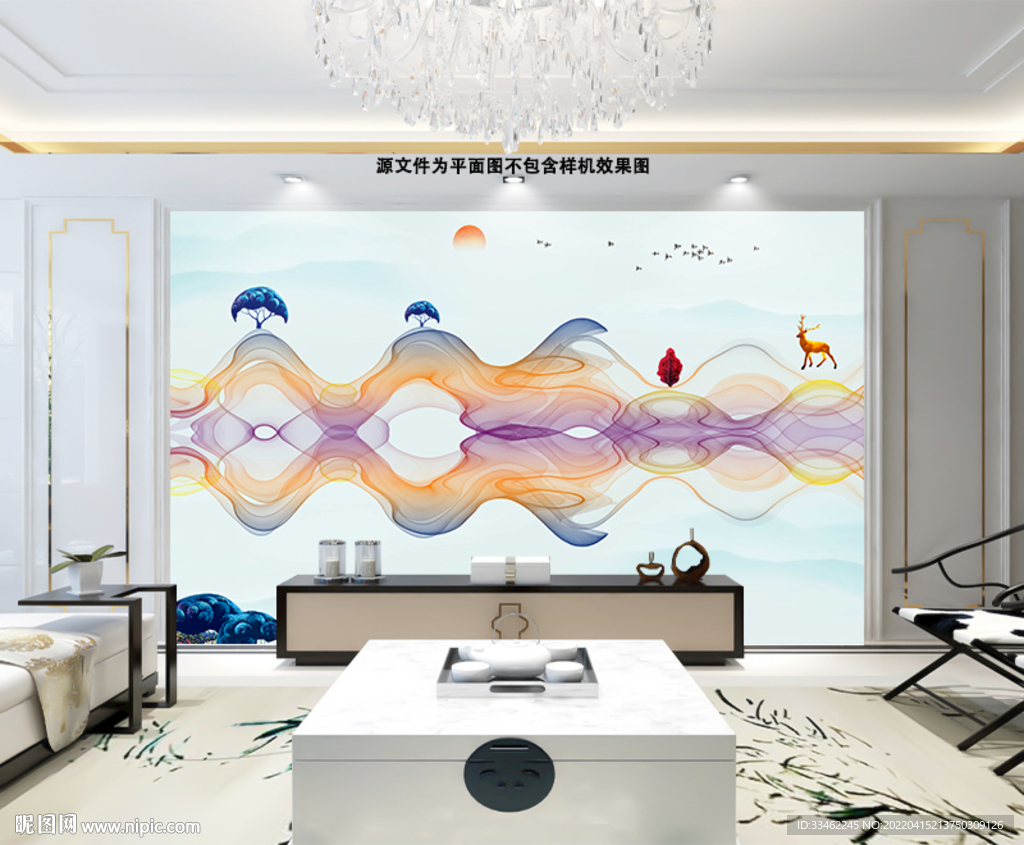 电视抽象背景墙