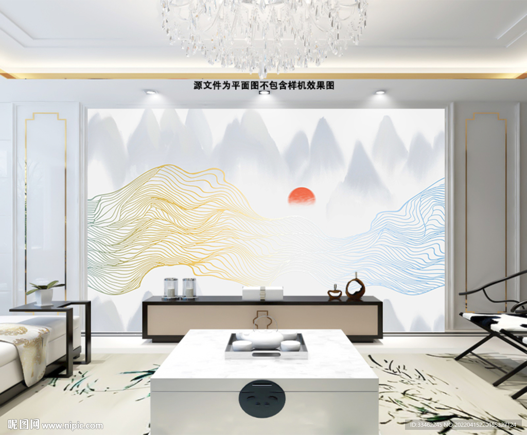 现代简约电视背景墙