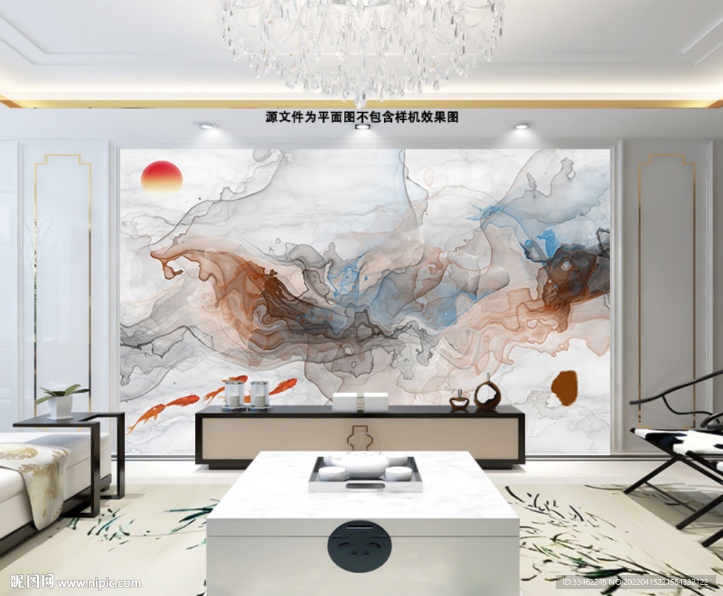 现代简约背景墙