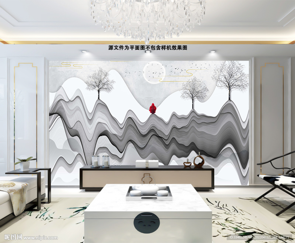 抽象现代背景墙
