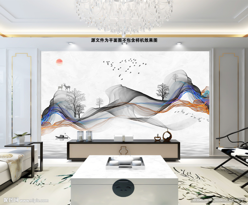 大气抽象背景墙