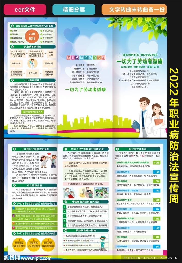 职业防治法宣传周三折页