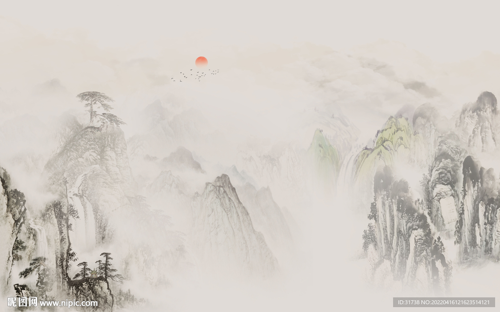 新中式装饰画背景墙