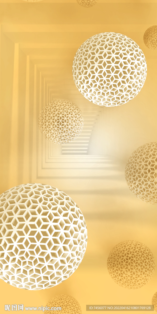 立体球艺术玄关过道