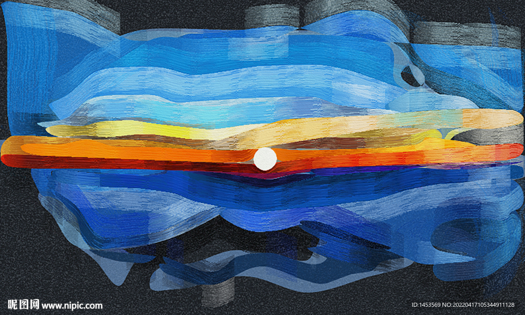 日出抽象画