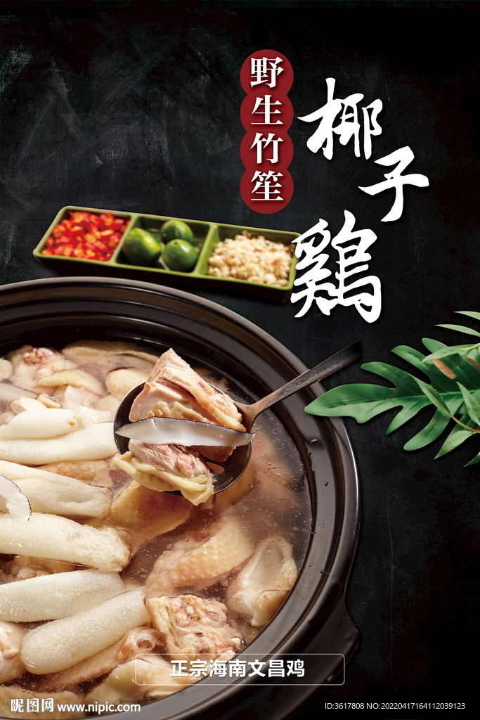 椰子鸡海报画面