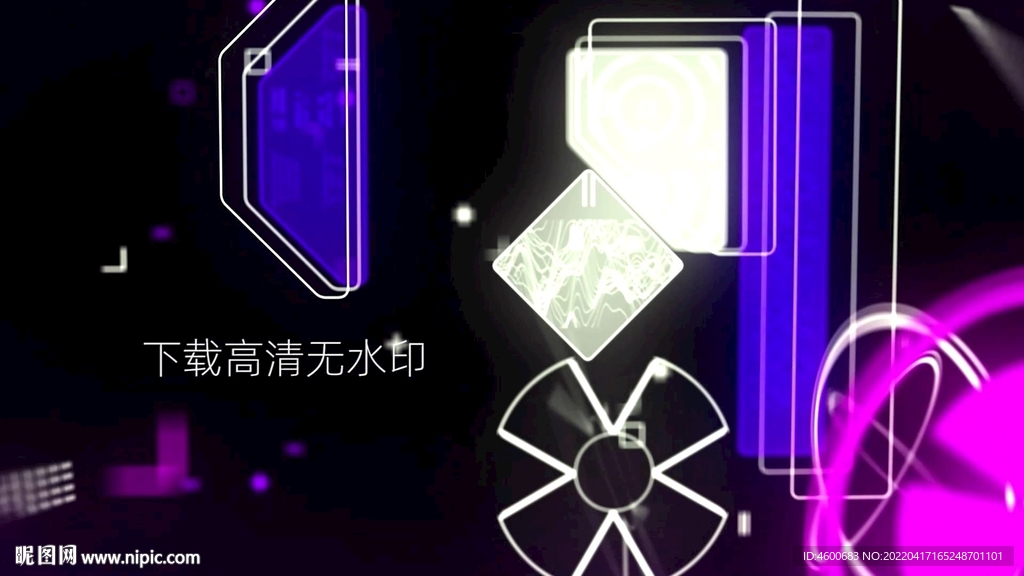 抽象几何动感灯光舞台背景视频