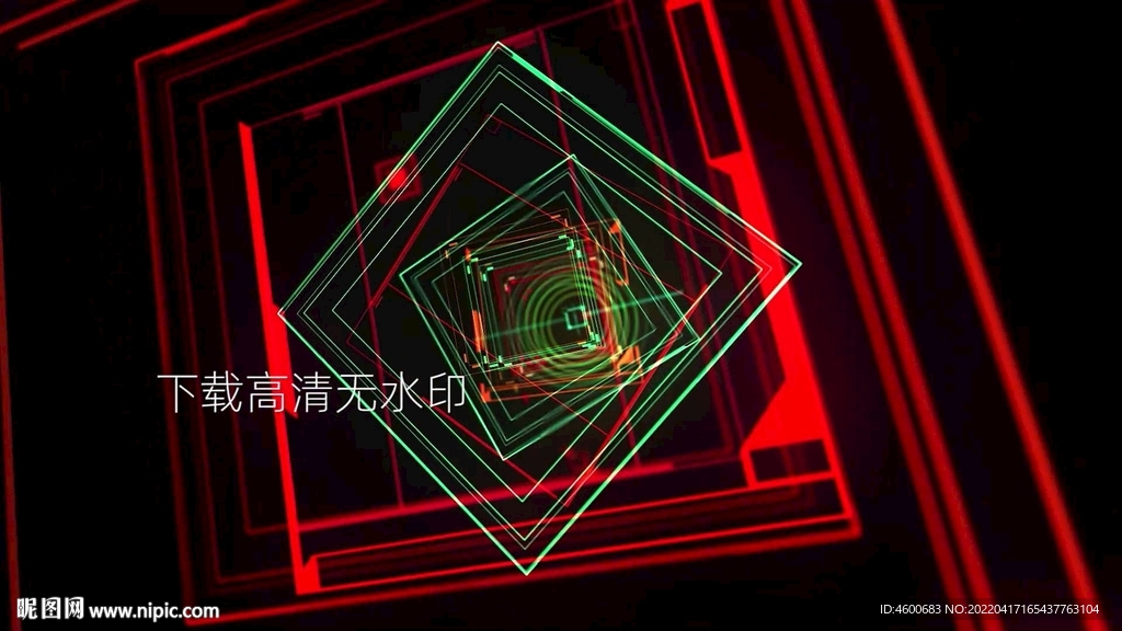 抽象几何线条发光舞台大屏幕视频