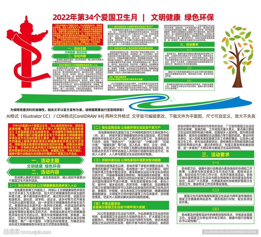 2022爱国卫生月宣传展板