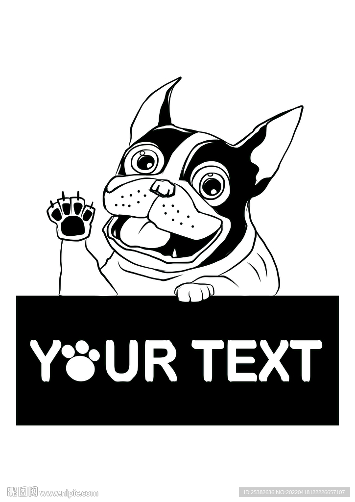 文字图案文字组合动物图案狗