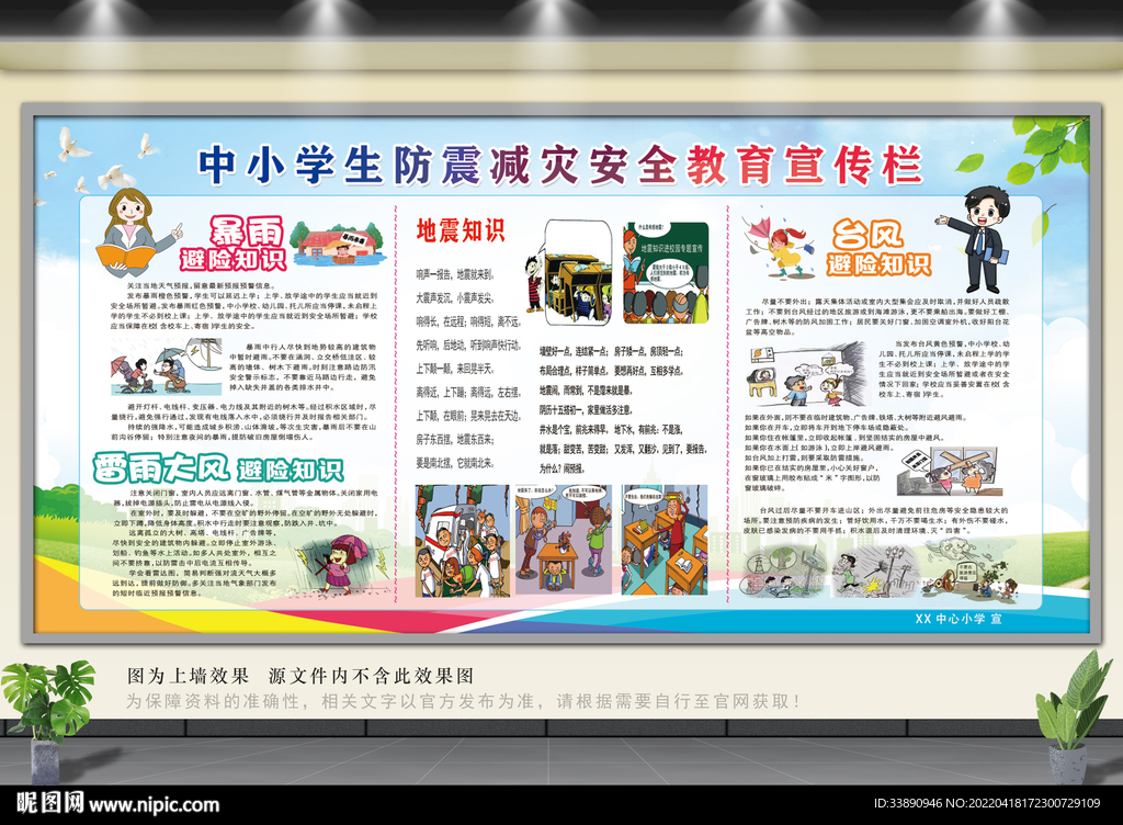 小学生防震减灾宣传栏