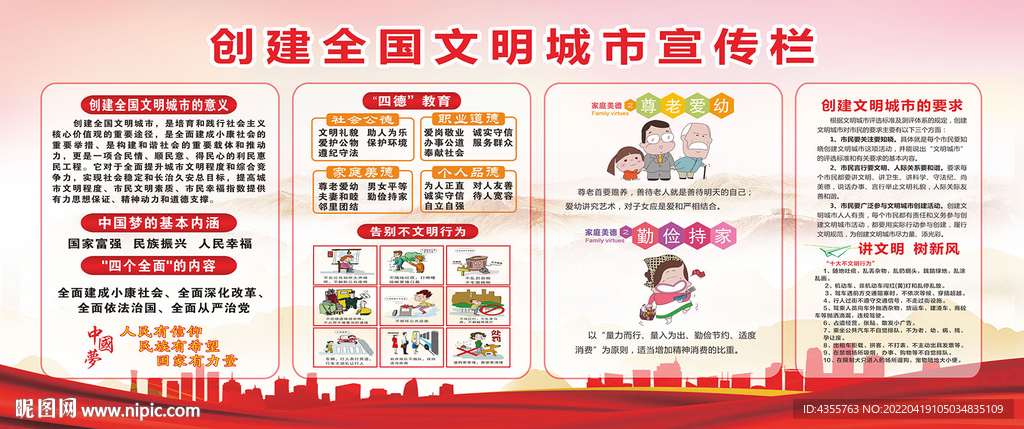 创文明城市宣传栏