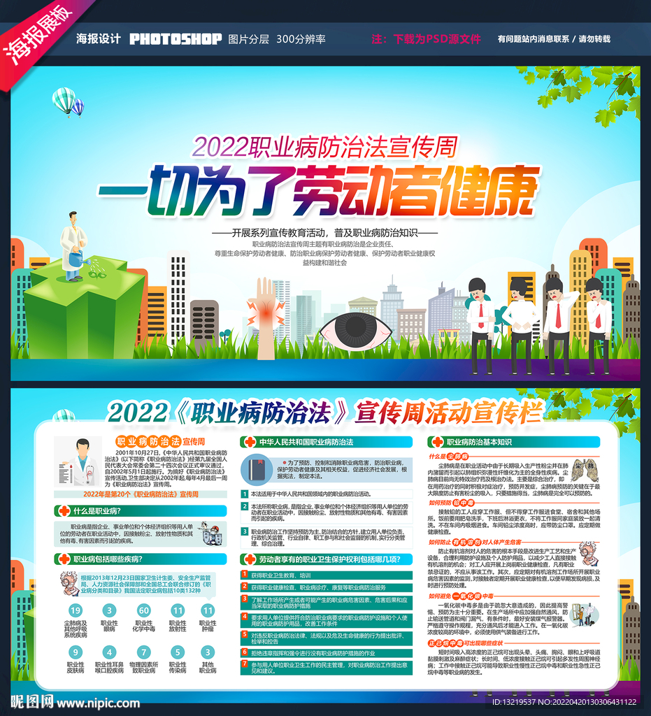 职业病防治法宣传周展板