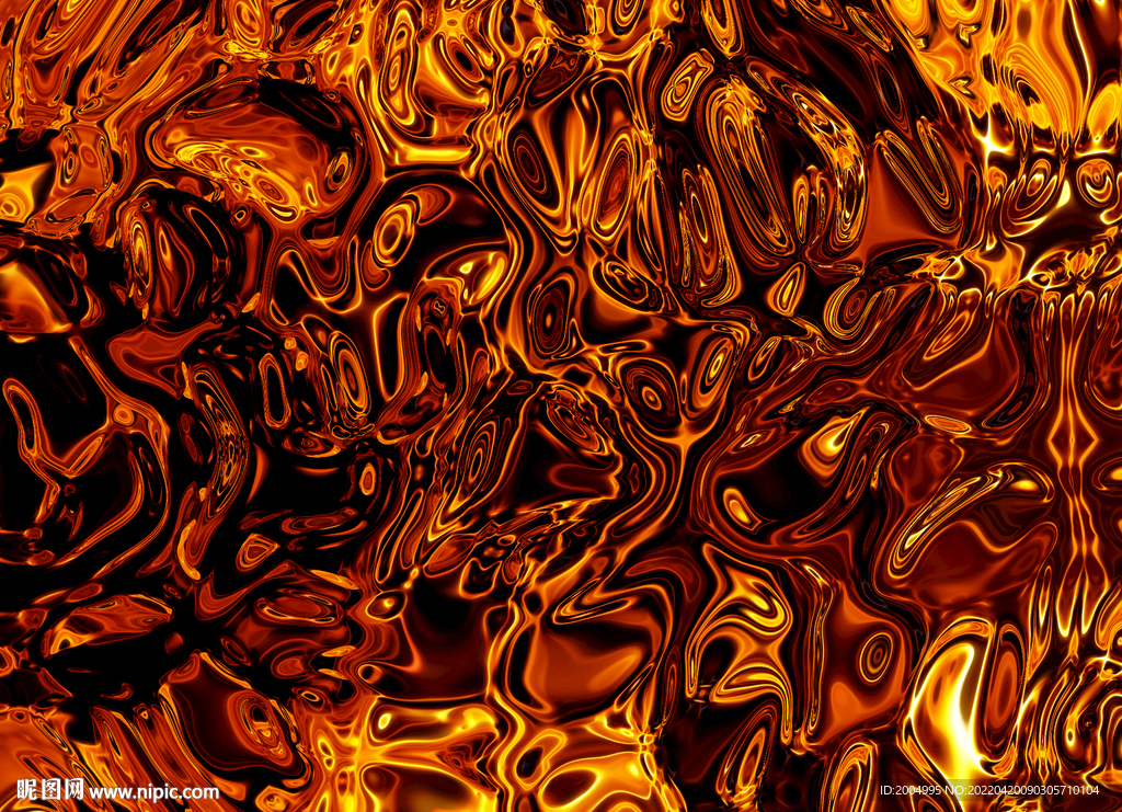 金色流体纹理