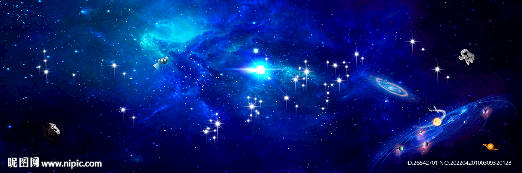 巨幅星空背景