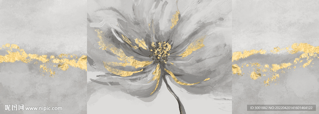 轻奢装饰画 油画 花朵