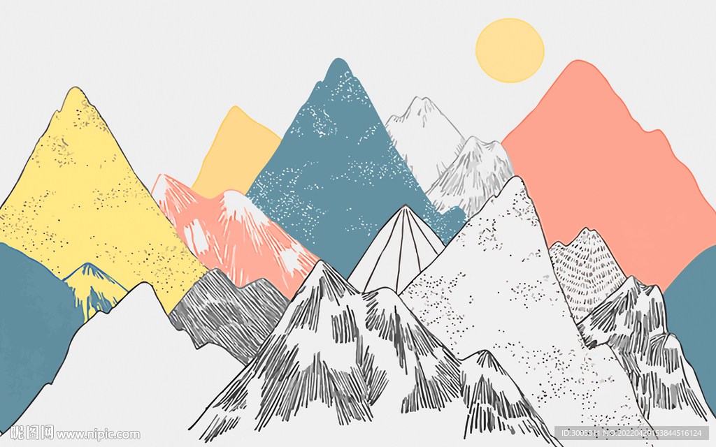 轻奢装饰画 新中式山水画