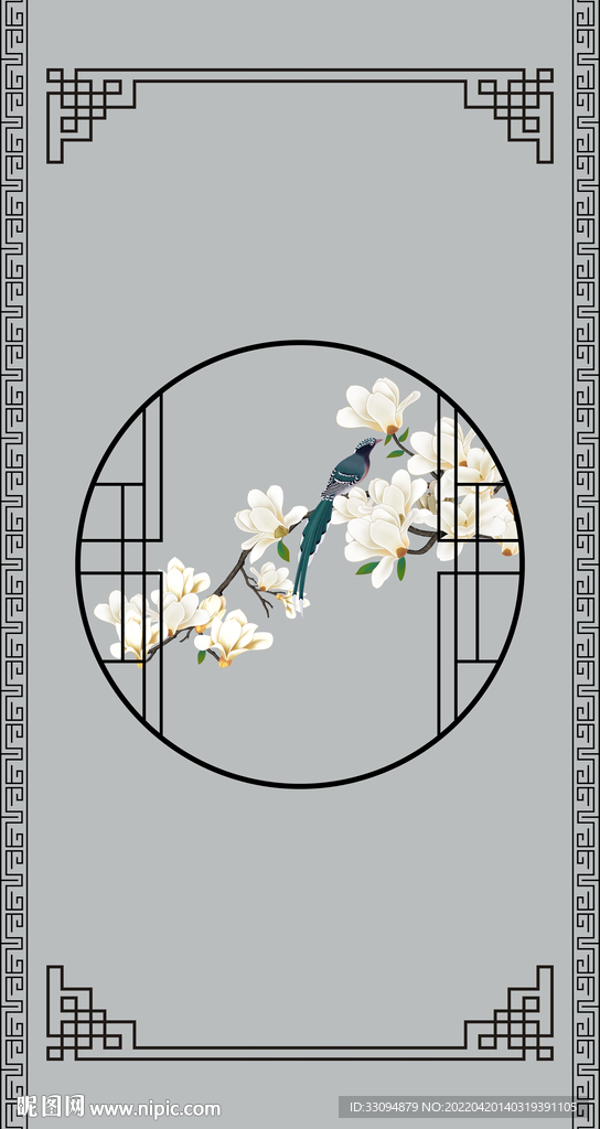 高清分层透明底屏风打印图