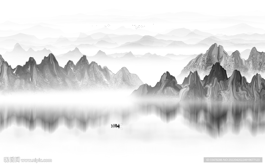 水墨山水画