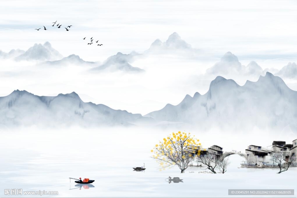 新中式背景墙