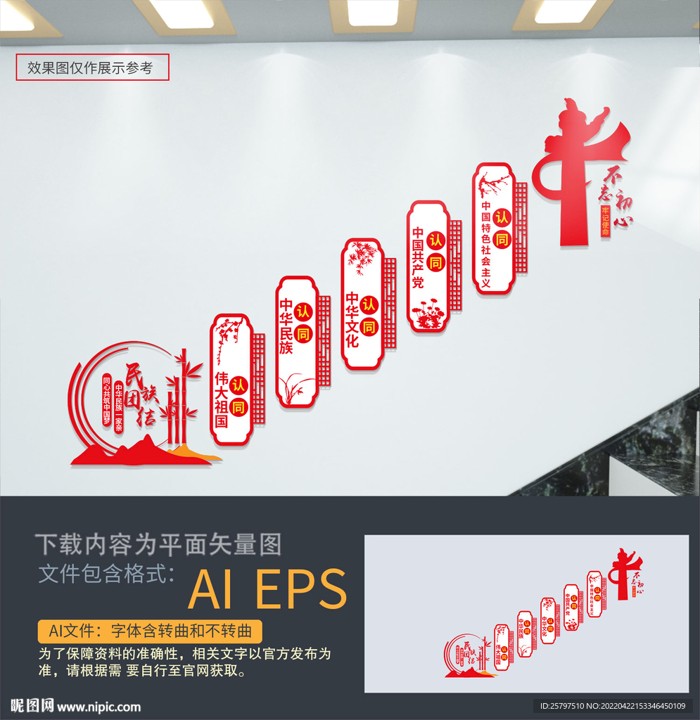 民族团结楼梯文化墙