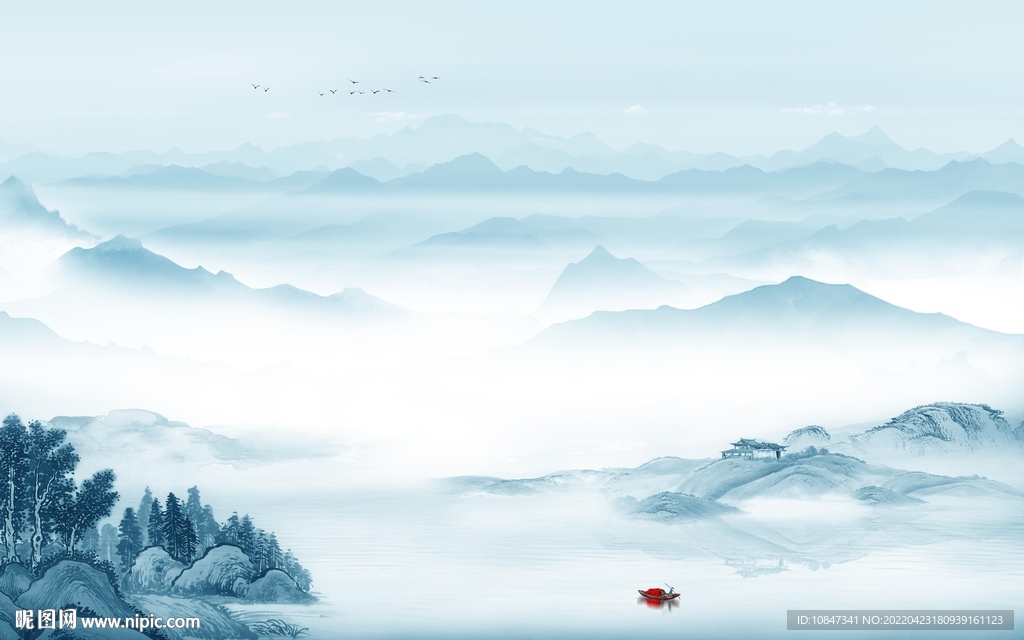 意境高清画山水 TIF分层图