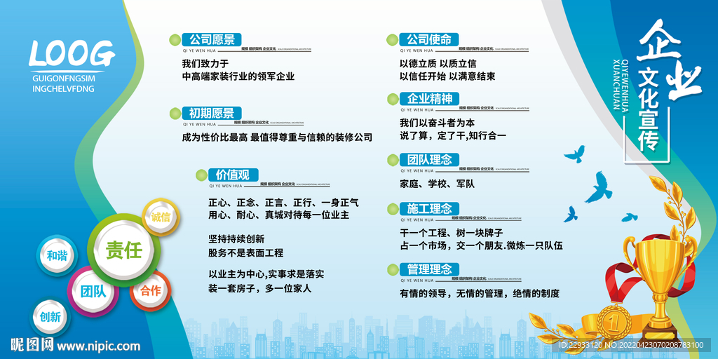 企业宣传文化展板