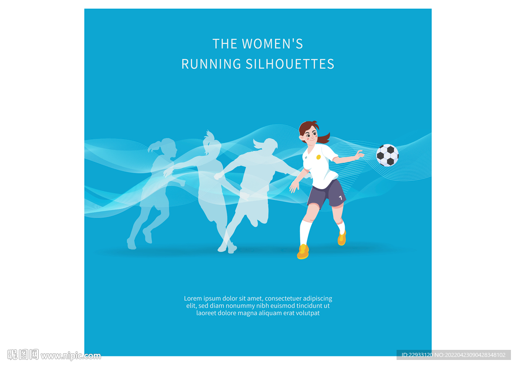 女性体育比赛扁平风插画