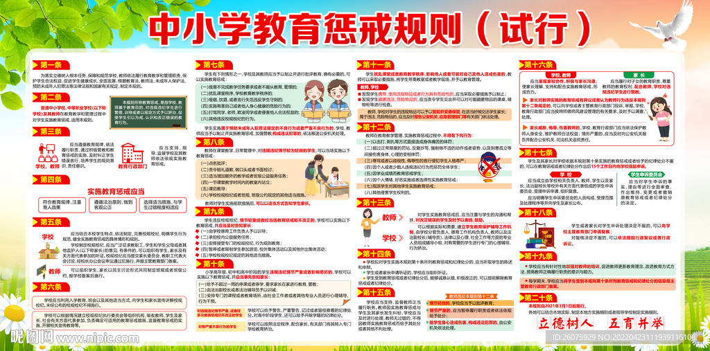 中小学教育惩戒规则