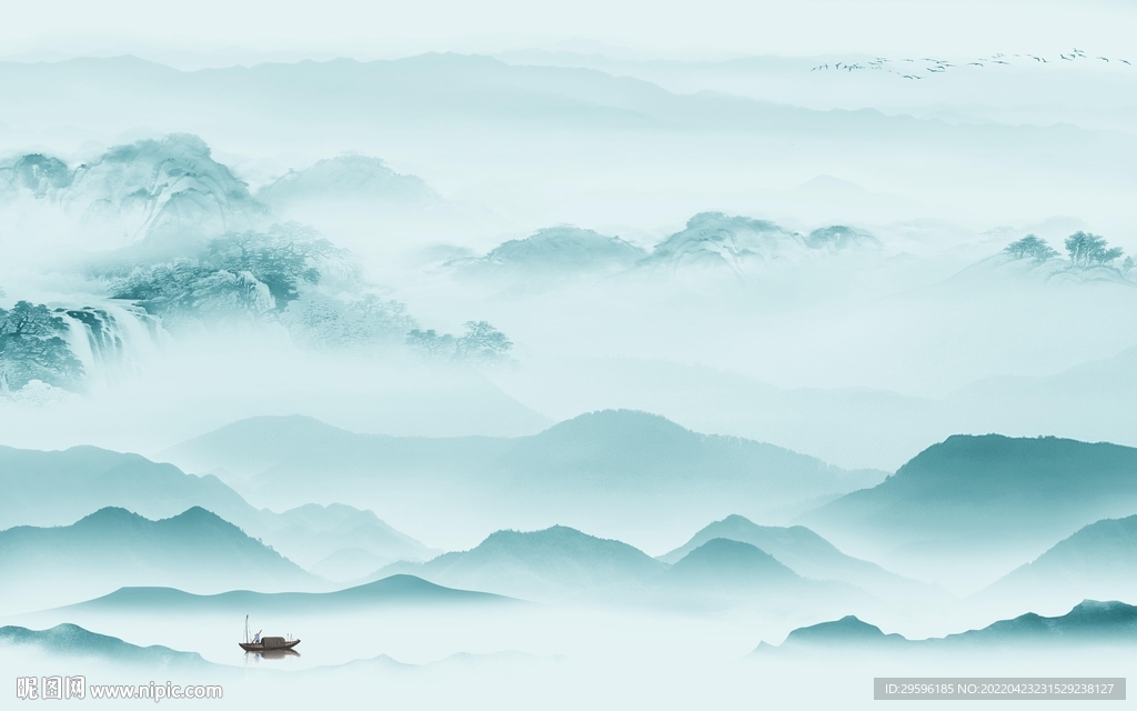 大气新款背景山水 TIF分层