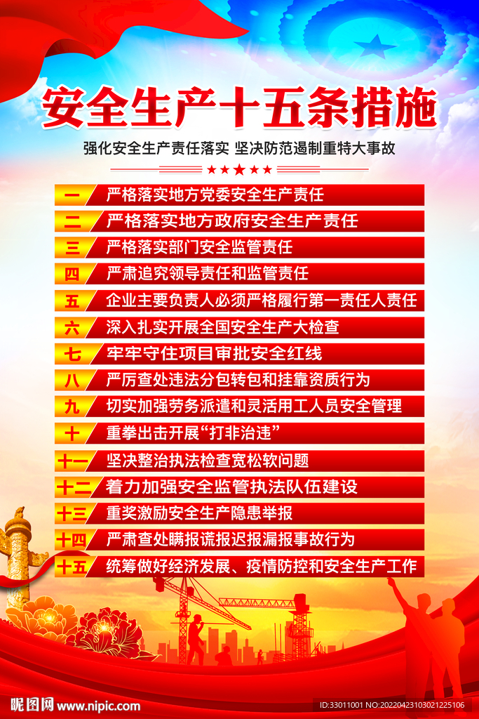 安全生产十五条措施