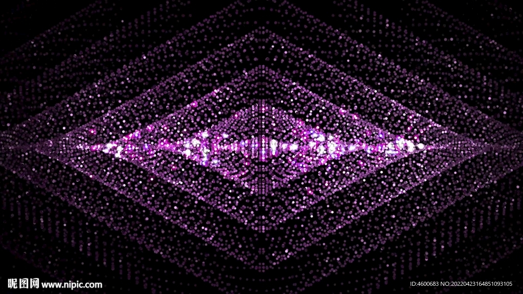 粉色钻石粒子菱形灯光变换动画