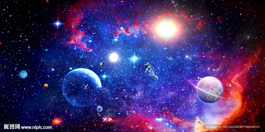 科幻星空背景墙
