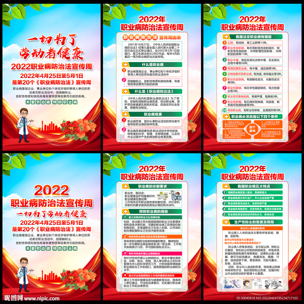 职业病防治法宣传周展板