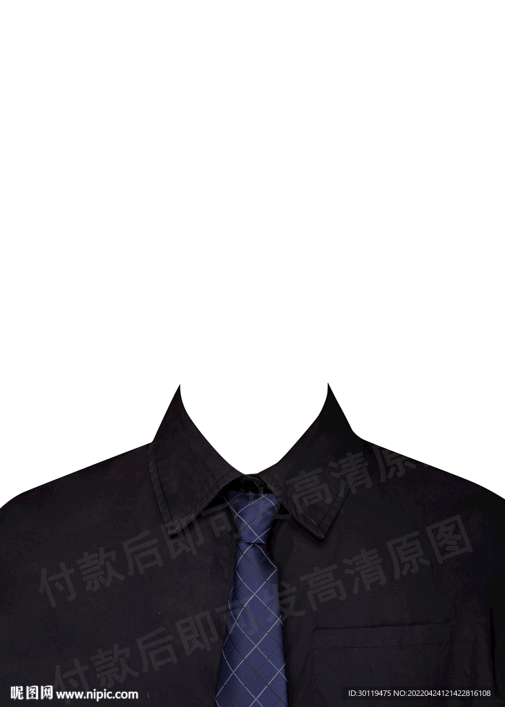 男士黑色衬衣有领带