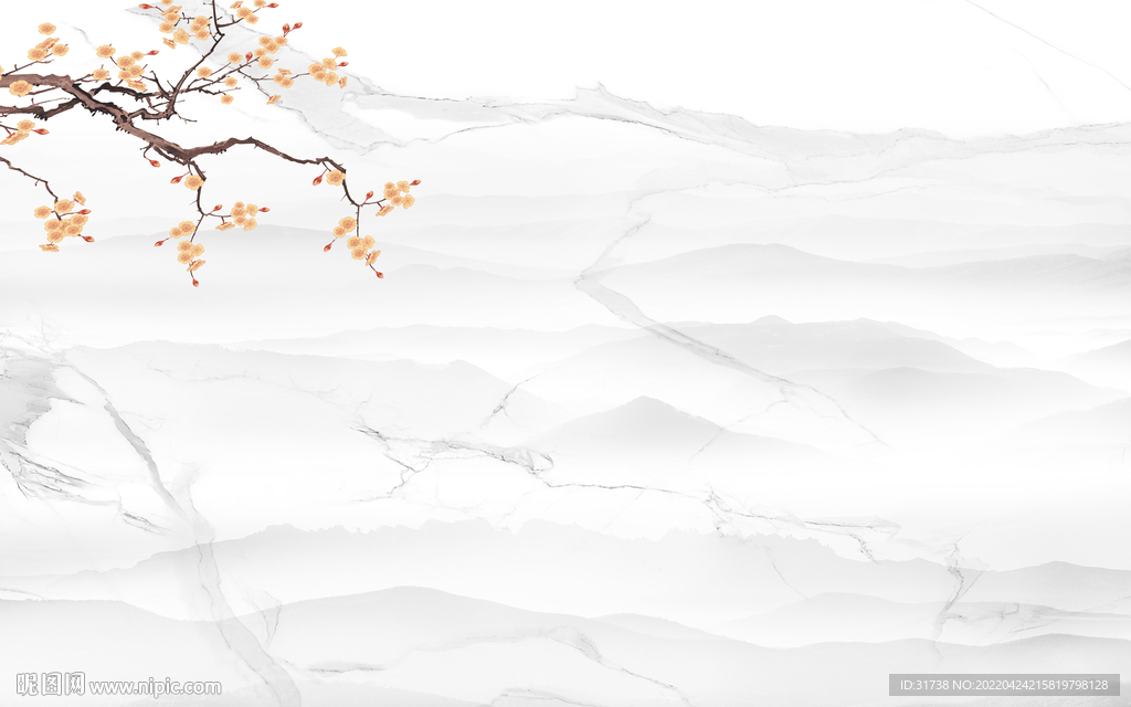 雅士白简约新中式电视背景墙