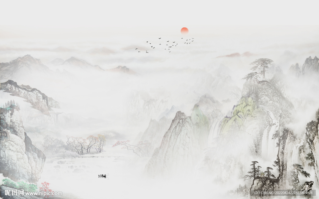 新中式水墨山水