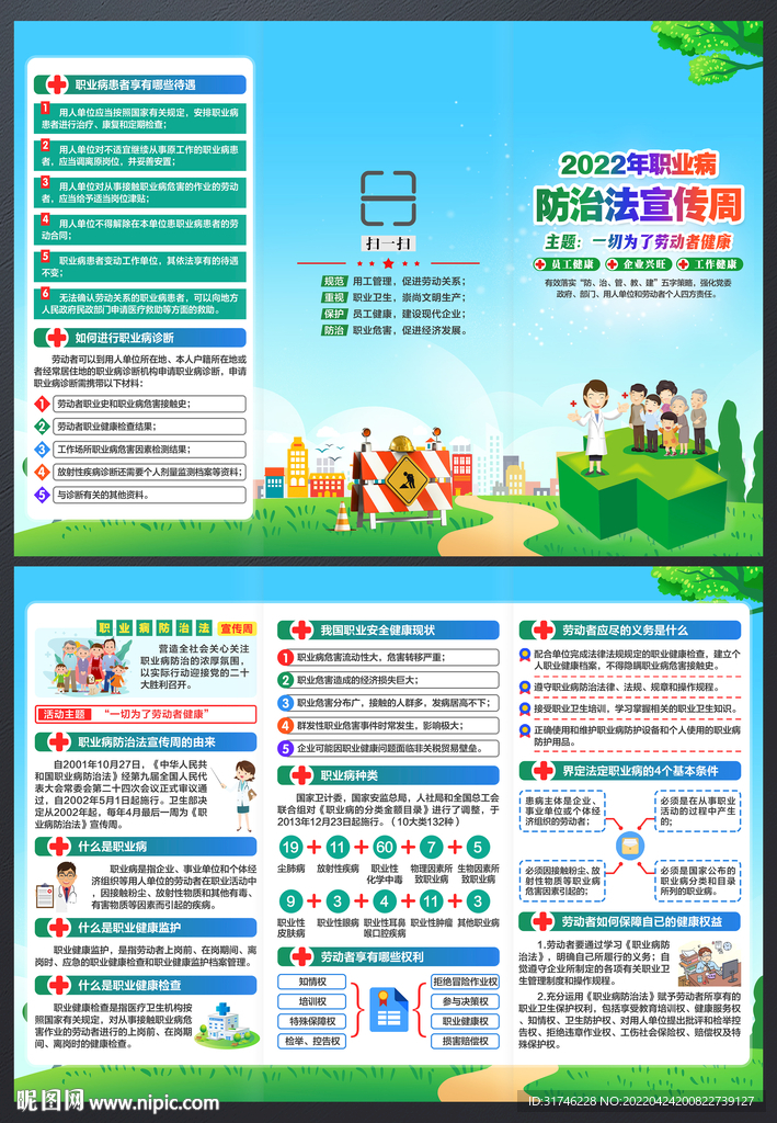 职业病三折页