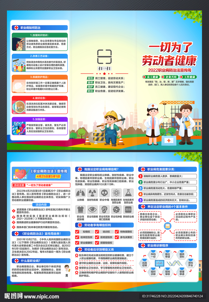 职业病防治法三折页