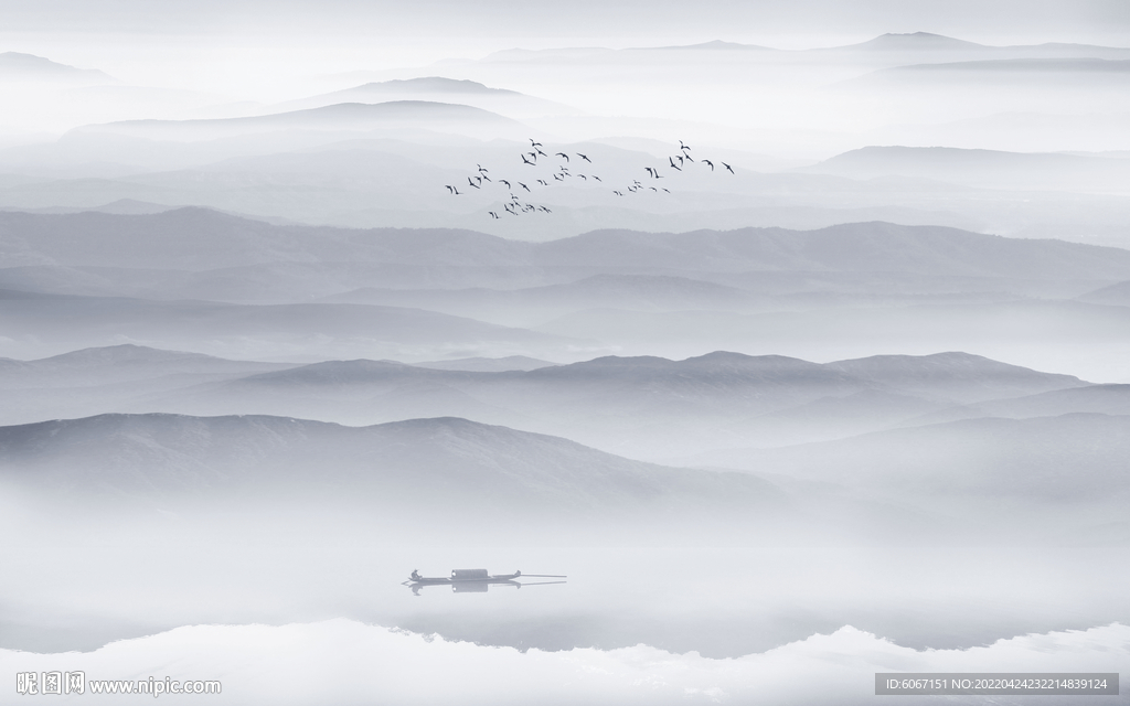 水墨远山