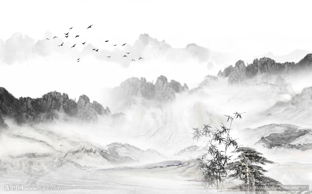 雅士白简约现代新中式背景墙