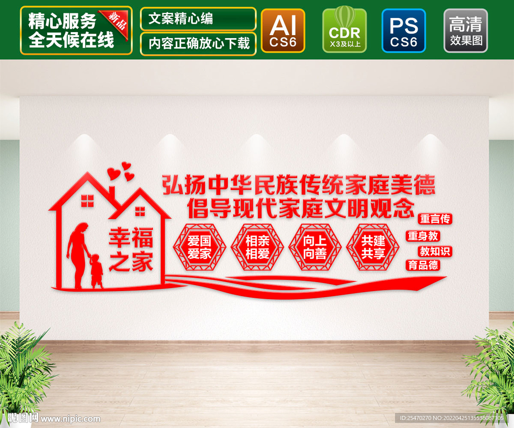 幸福之家文化墙