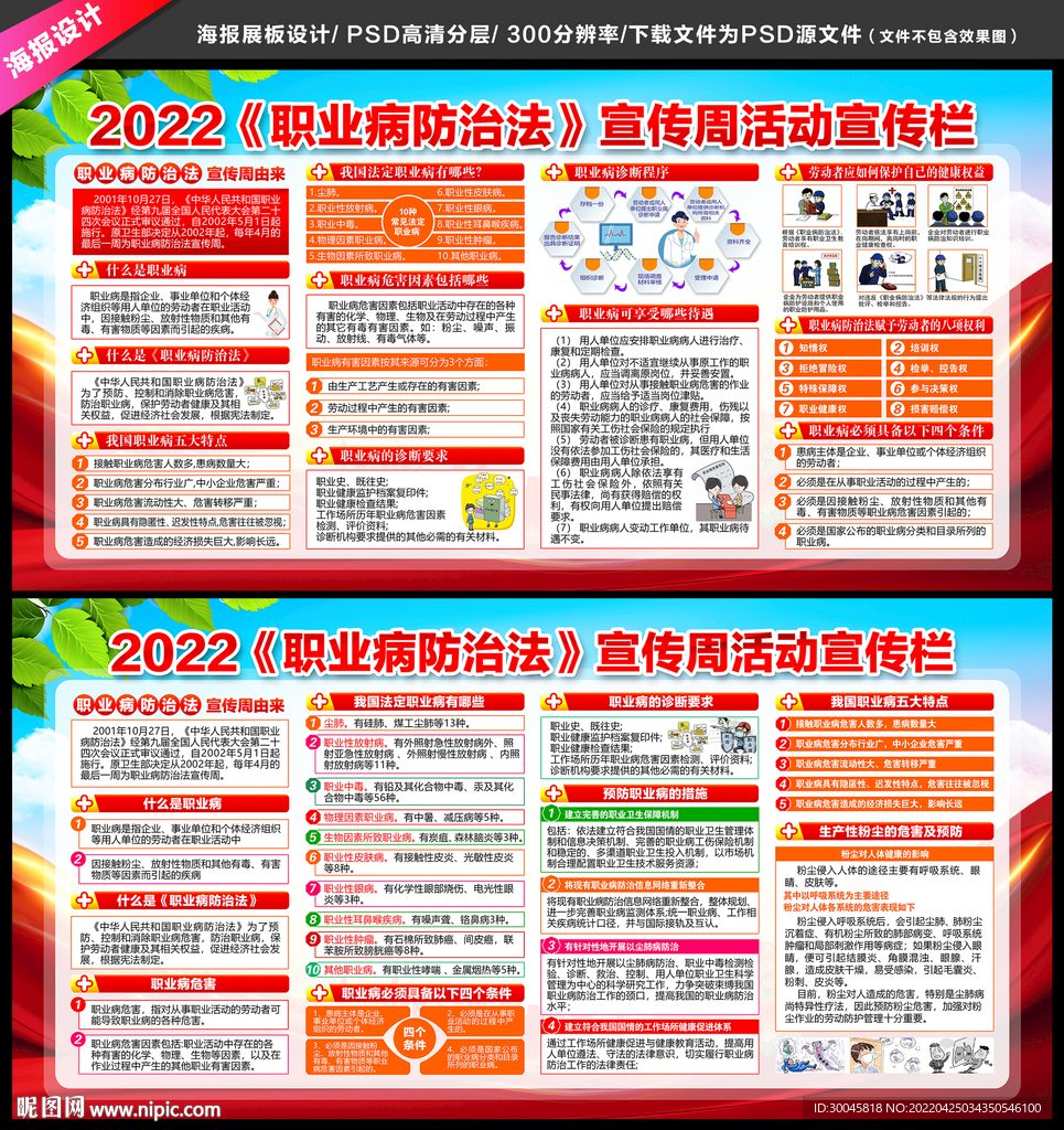 职业病防治法宣传周展板