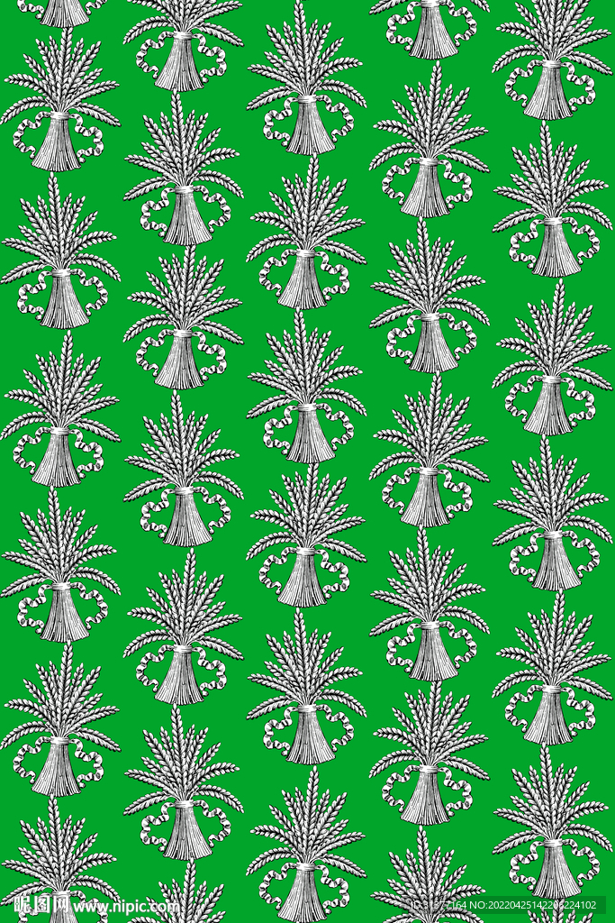 单色树叶花